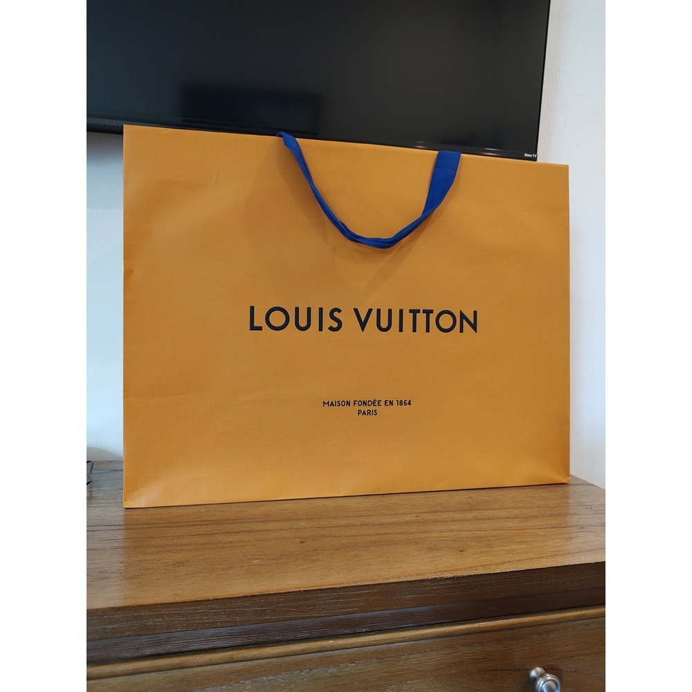 Louis Vuitton Gift Paper Shopping Bag XXL Large Size 23 x 18 x 10" Quiet Luxury